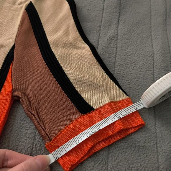 Scotch & Soda Orange Knit Striped Top Sz Small - Picture 7 of 16